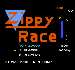 Zippy Race (Japan) Title Screen